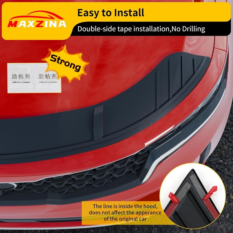 Maxzina Hood Protector Compatible with 2021-2023 Kia Sorento Hood Shield TPE Bonnet Deflector Bug Guard for 2022 Sorento Accessories - Image 4